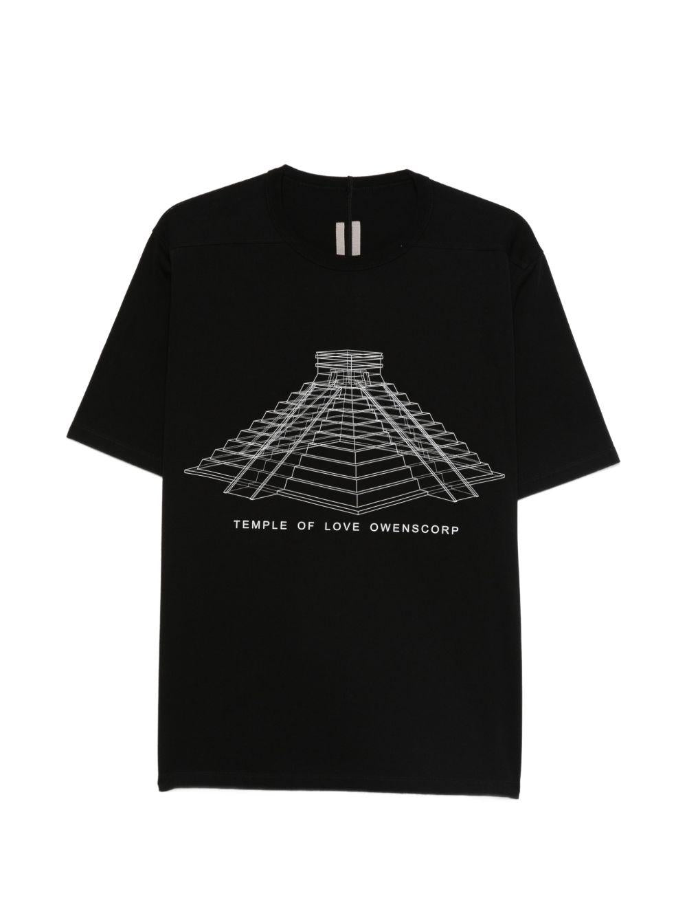 T-shirt Brad RR01F2232JAEP16 0911 BLACK WHITE RICK OWENS 