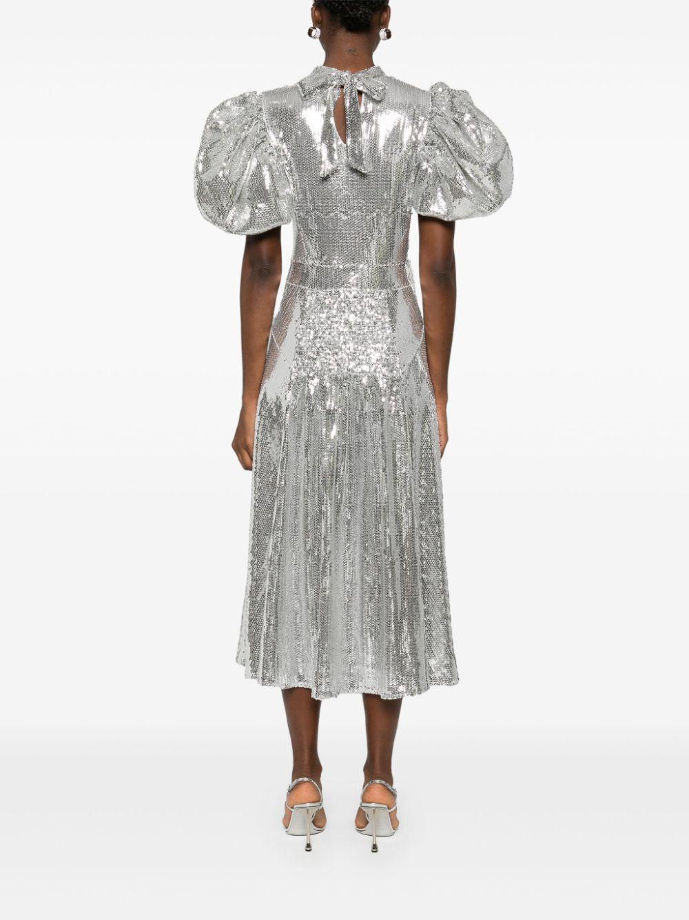 Abito lungo con paillettes 1137832293 2293 SILVER ROTATE 