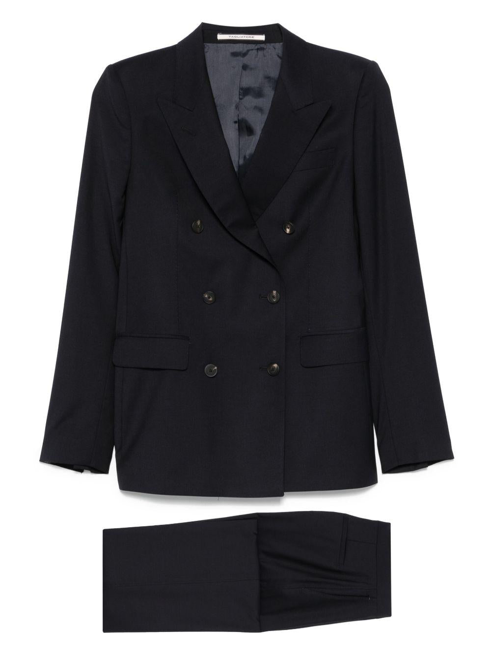 Abito doppiopetto con rever a lancia T-PARIGI10BAD060070 B5092 TAGLIATORE 