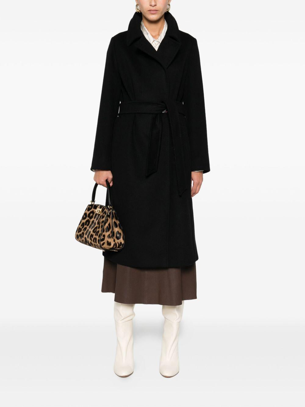 Cappotto A Vestaglia In Lana BCOLLAGMM10587 013 NERO MAX MARA STUDIO 