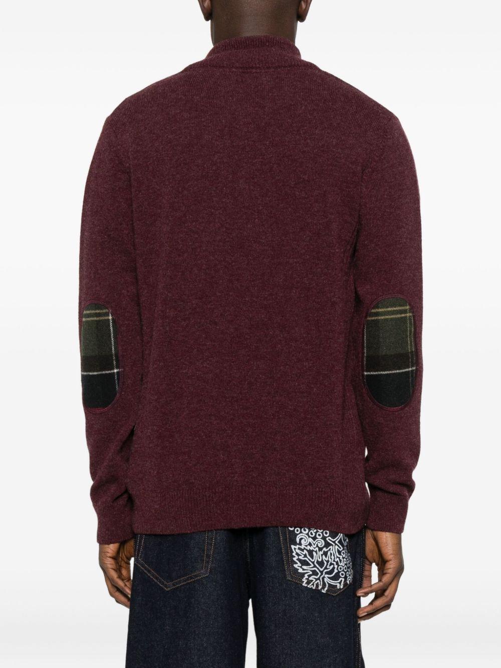 Maglia con mezza zip Holden MKN0837MKN RE77 RUBY MARL BARBOUR 