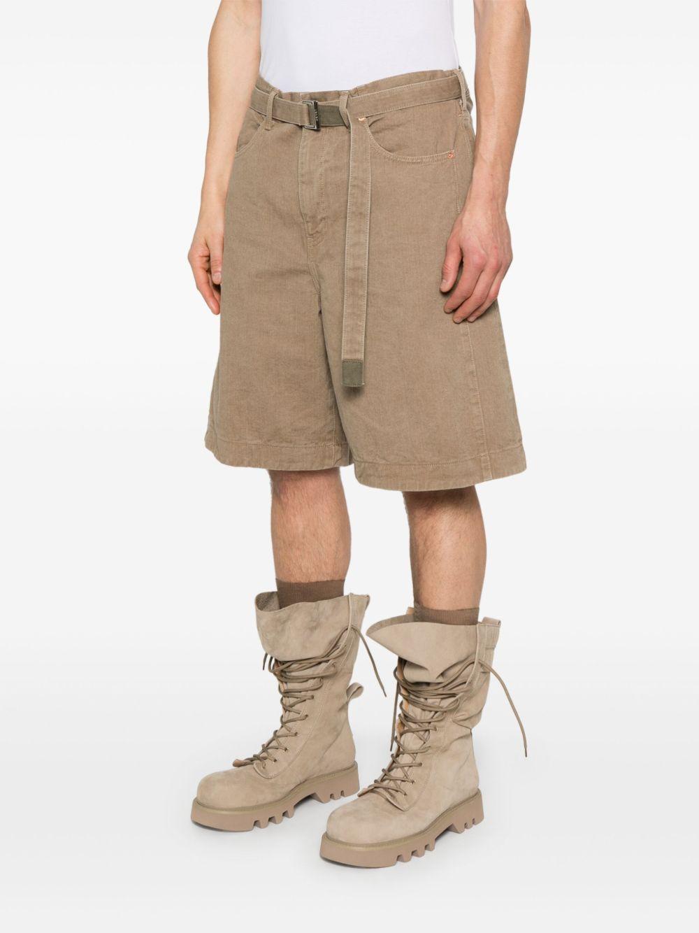 Shorts con cintura in denim 2503648M 651 BEIGE SACAI 