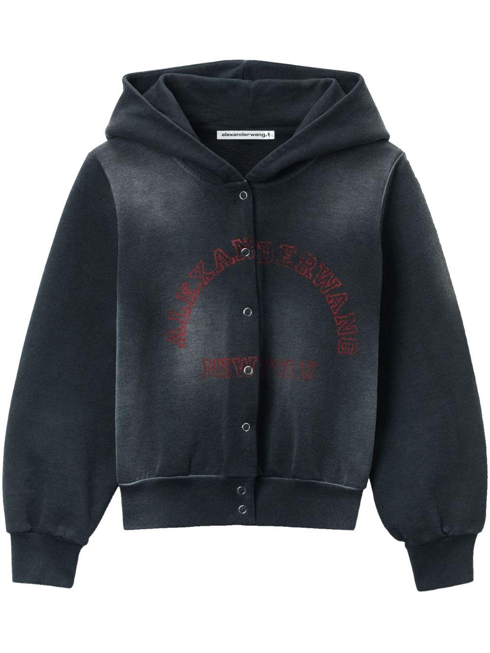 Shrunken cardigan 4CC2251554 16D SUNFADE BLACK ALEXANDER WANG 