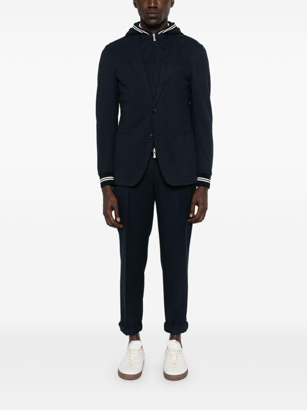 Blazer con cappuccio K70GIAK01BTCRNTES0K0 11 BLUE ELEVENTY 