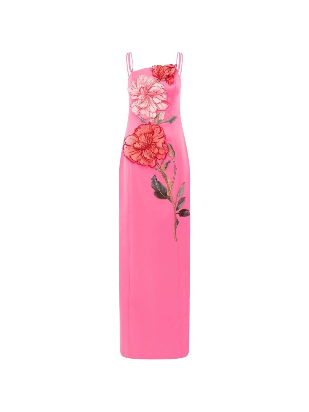 Abito lungo Arianna a fiori LLSS26033 PEONY PRINT LEO LIN 