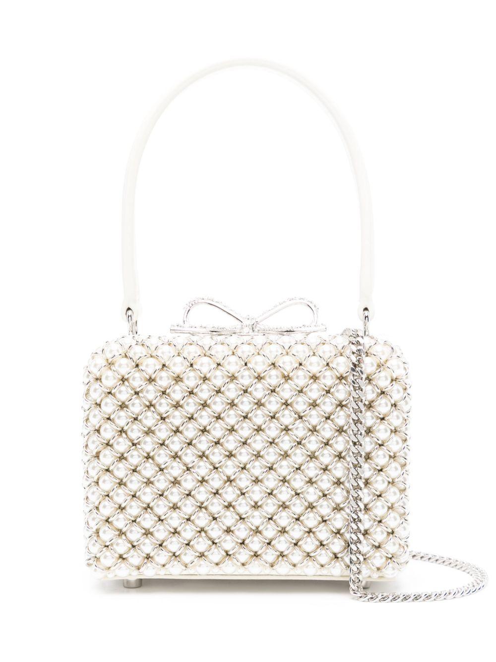 Pearl Embellished Micro Bag AW25312C CREAM SELF-PORTRAIT 