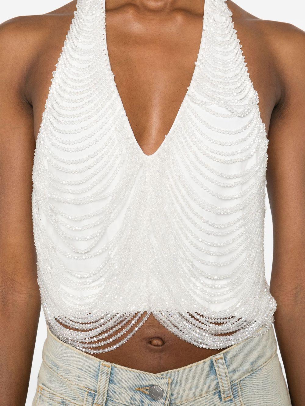 Crystal Top 05FW2TO376 02 WHITE GIUSEPPE DI MORABITO 