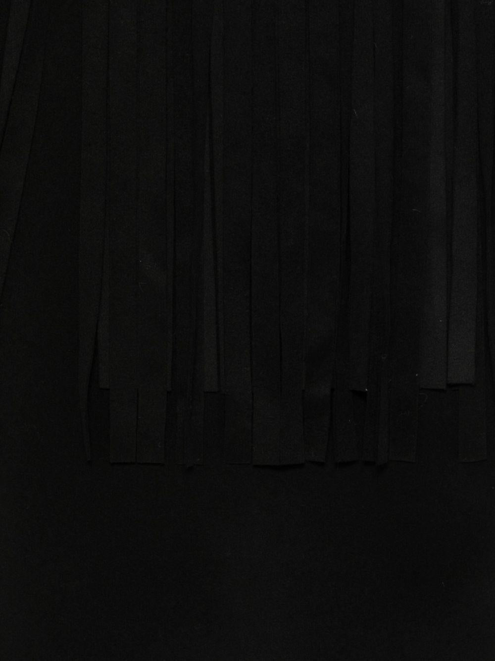 Sciarpa lunga con frange Runway AVOCADOMM80747 013 NERO UNITO SPORTMAX 