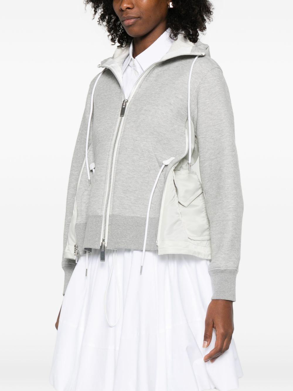 Felpa con cappuccio SCW343 381 LIGHT GRAY SACAI 