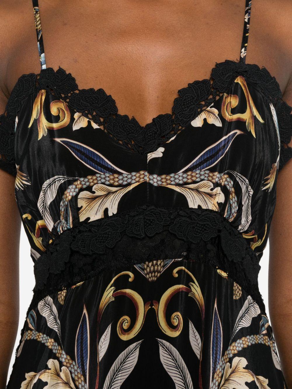 Abito midi Black Flowerful Garden 340093 25082 SNAKE GARDEN FARM RIO 