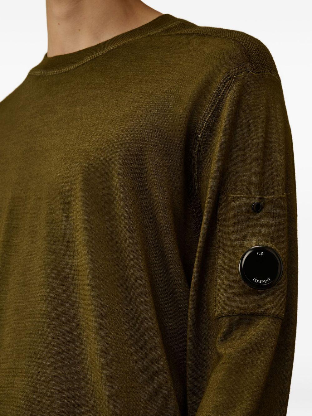 Merino Wool Crewneck Lens Sweater 19CMKN024A003247F 652 CAPERS CP COMPANY 