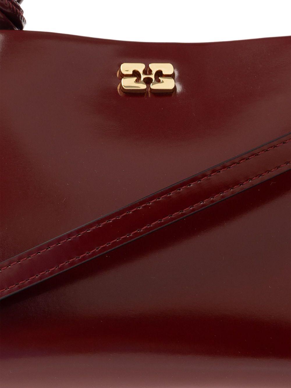 Burgundy Small GANNI Bou Bag A6499 436 BURGUNDY GANNI 