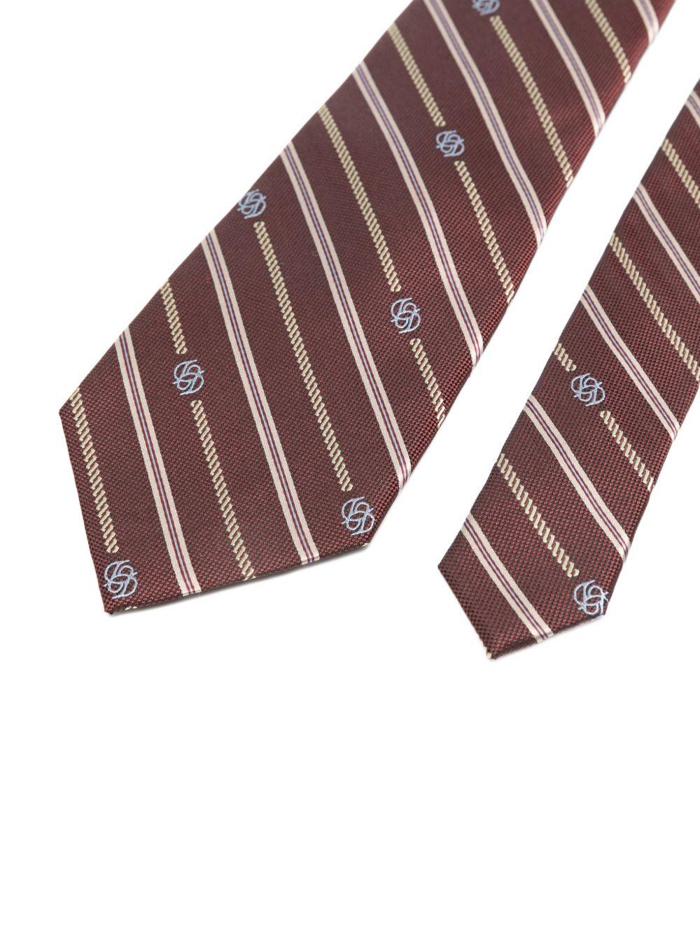 Cravate Hibiscus Monogramme KTI002SE029 DARK RED DROLE DE MONSIEUR 
