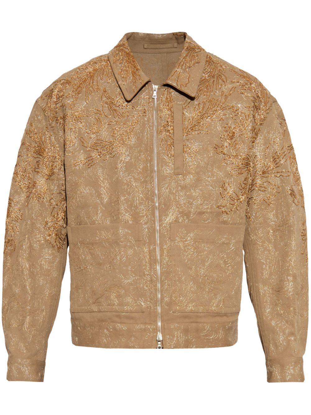 Giacca con decorazioni ricamate 2510205421046 811 TAUPE DRIES VAN NOTEN 