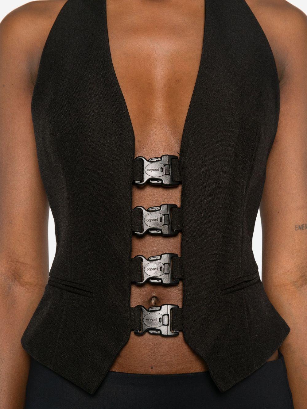 Multi Buckle Waistcoat COPT35F3004 BLACK COPERNI 