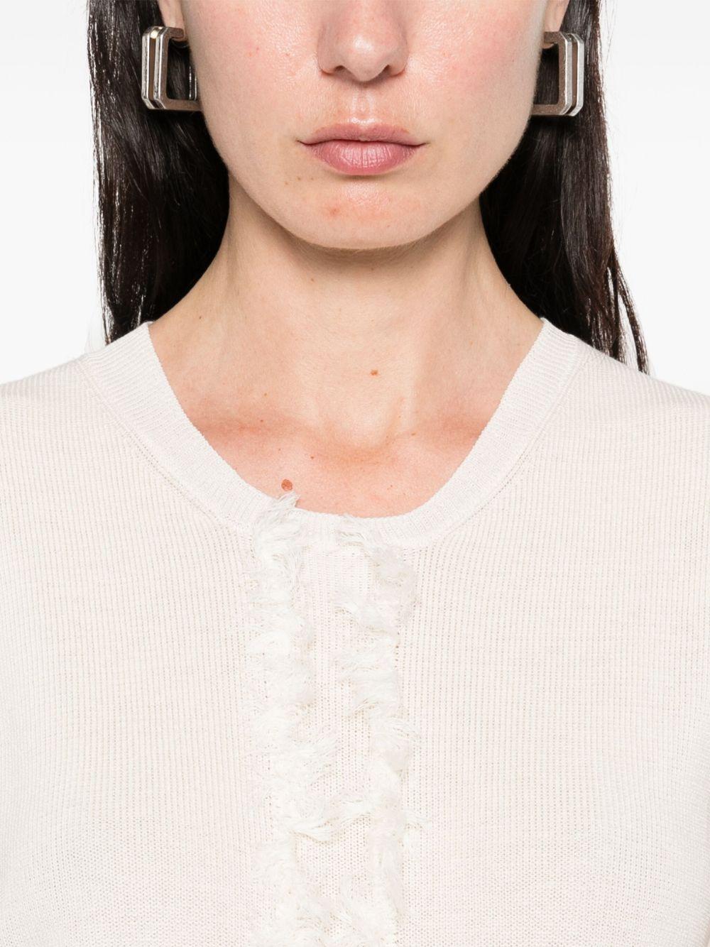 Top smanicato UK7140 UW101 OFF WHITE UMA WANG 
