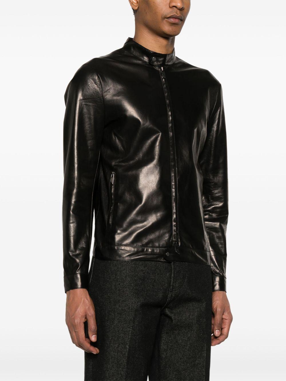 Giacca in pellle 48581U BLACK SALVATORE SANTORO 