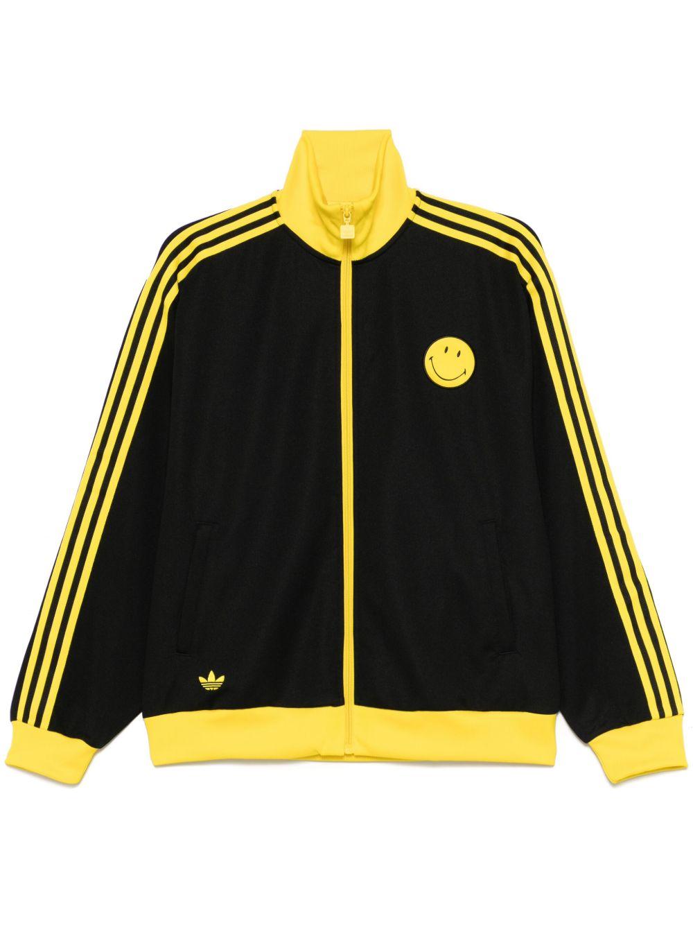 Smiley Loose Track Top JD2736 BLACK YELLOW ADIDAS ORIGINALS 