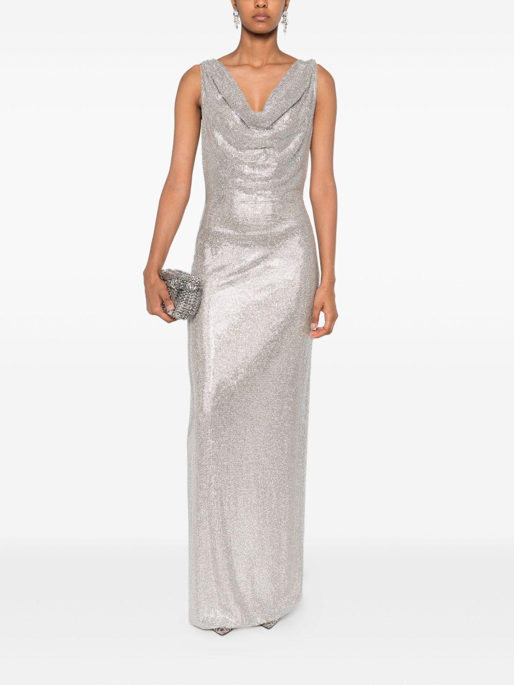 Abito con cristalli 05FWDR510FC05212 21 BEIGE GIUSEPPE DI MORABITO 