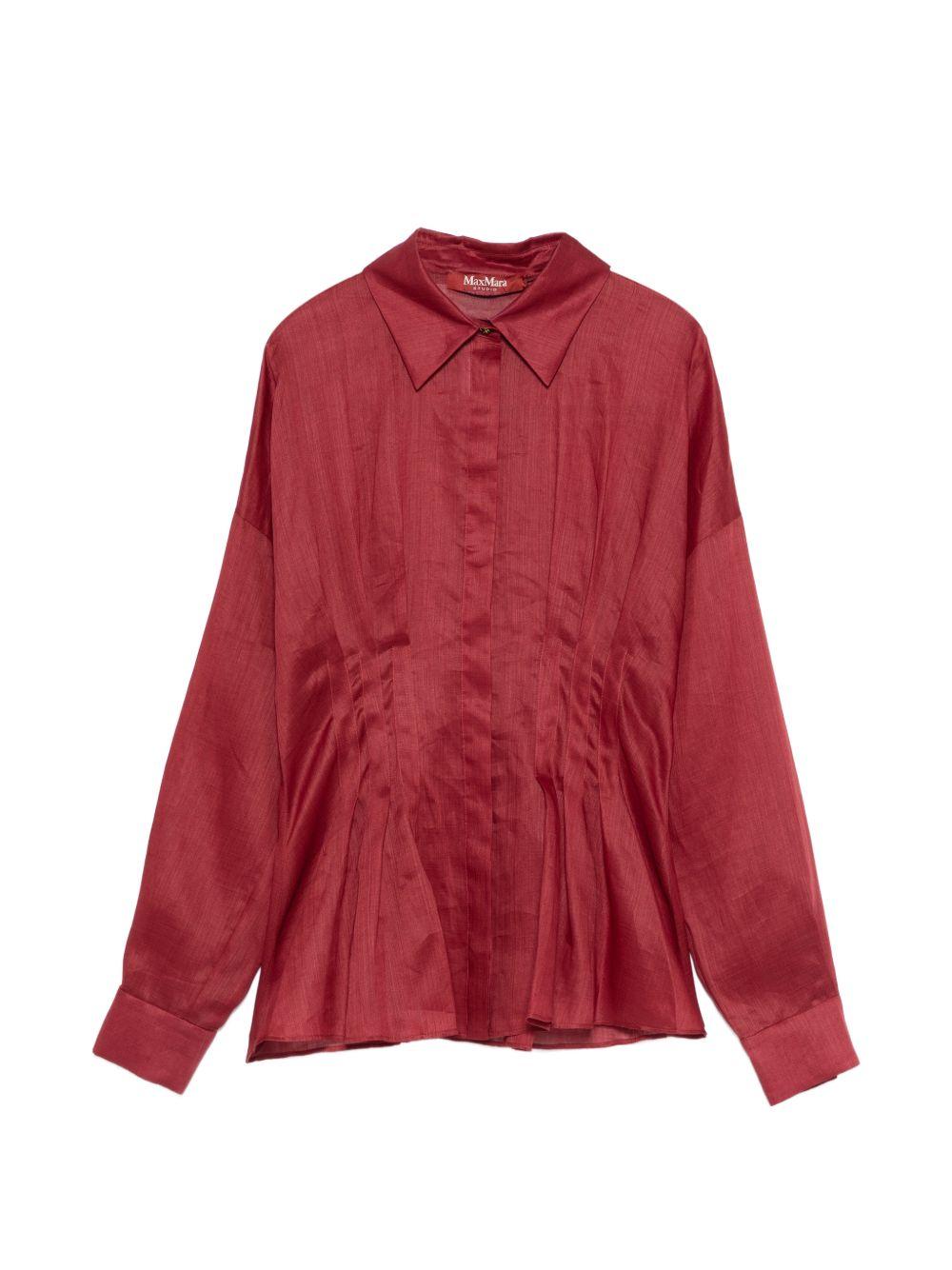 Camicia In Tela Ramie MSTORA 066 ROSSO MATTONE MAX MARA STUDIO 