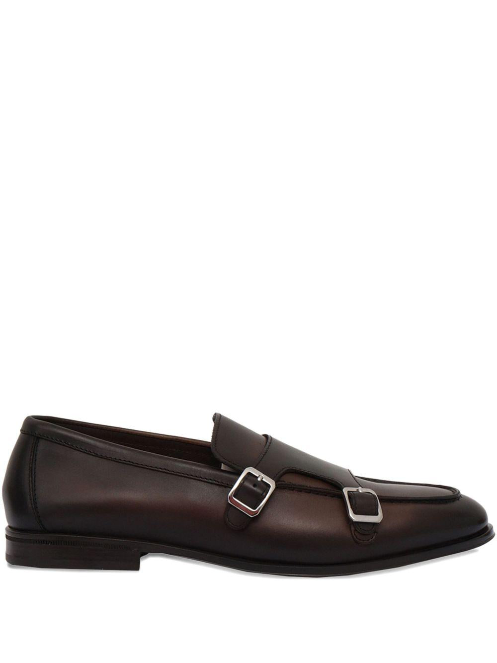 Mocassino con fibbie in pelle DU3384NOTTUY159TM29 MORO SCURO DOUCAL`S 