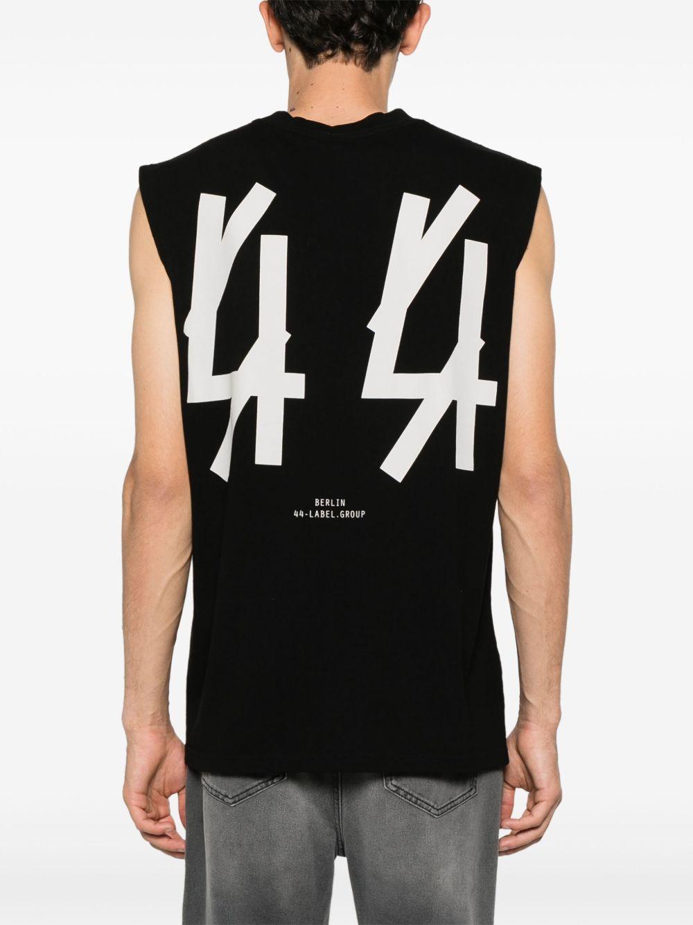 Classic Sleeveless Tee B0030580FA582 P396 BLACK WHITE 44 LABEL GROUP 