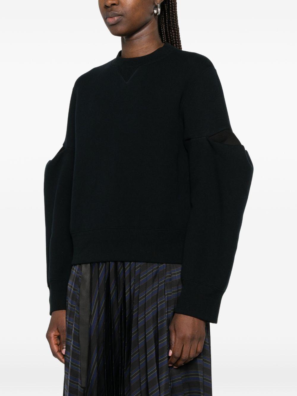 Felpa nera in spugna 2608346 001 BLACK SACAI 