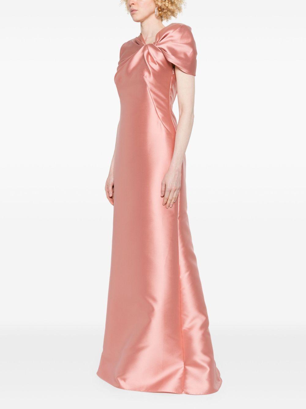 Abito lungo in mikado Cocktail J04091625 0169 ROSA ALBERTA FERRETTI 