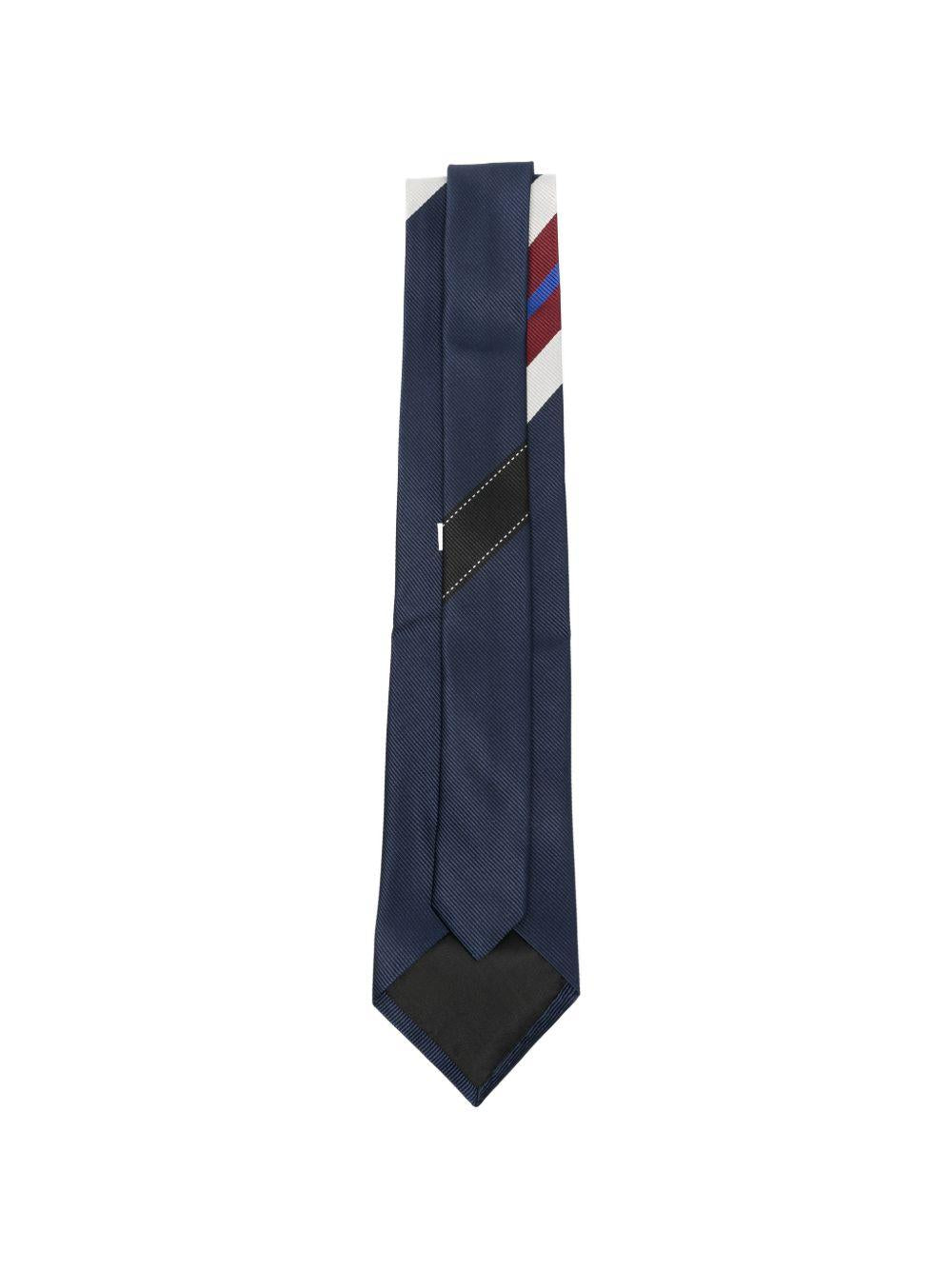 Striped Silk-Twill Tie TIE1023905 509 NAVY DRIES VAN NOTEN 