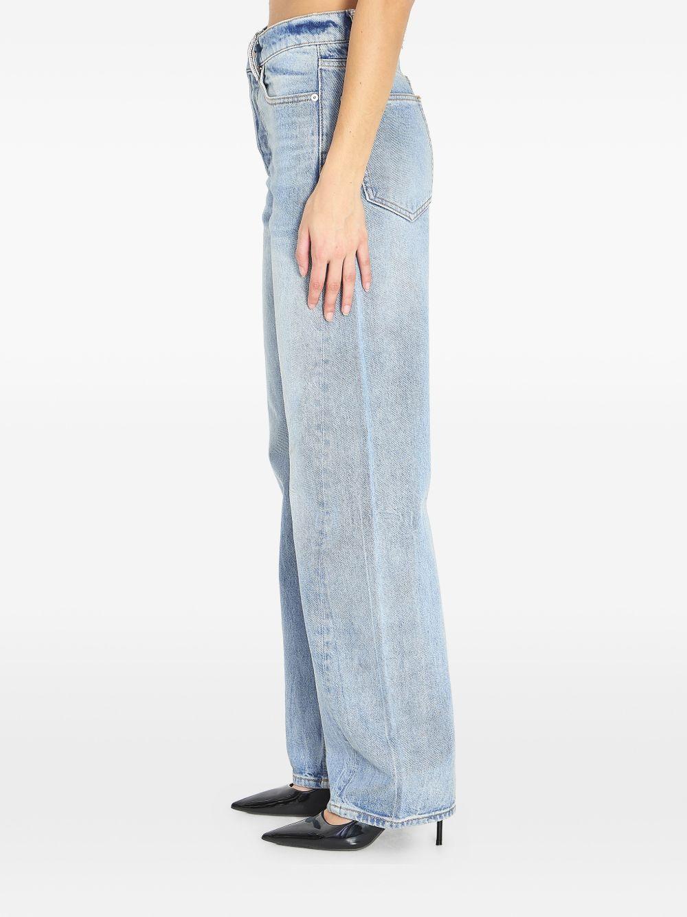 Mid Rise Relaxed Jeans Con Cintura Di Cristallo 4DC1264943 470C VINTAGE BLEACH ALEXANDER WANG 