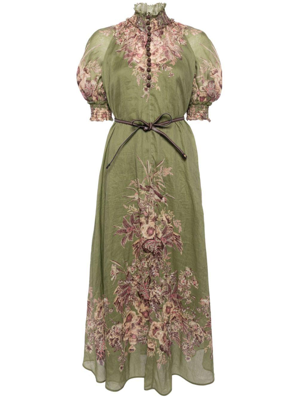  1025DSS242 KHAKI FLORAL ZIMMERMANN 