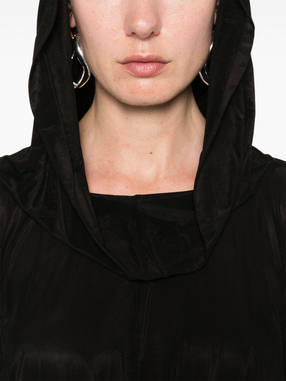 Cropped Hooded Tunic RO01E7278BZ 09 BLACK RICK OWENS 