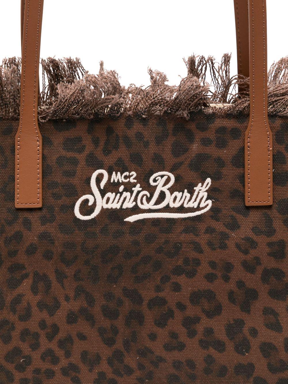 City Bag Fringe CBMF00100588L CANVAS DARK LEOPARD MC2 SAINT BARTH 