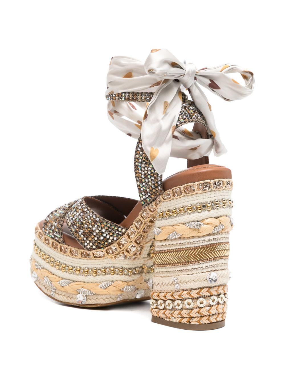 Chelsea Scarf Platform 4352443609 835 BEIGE COMB KURT GEIGER LONDON 