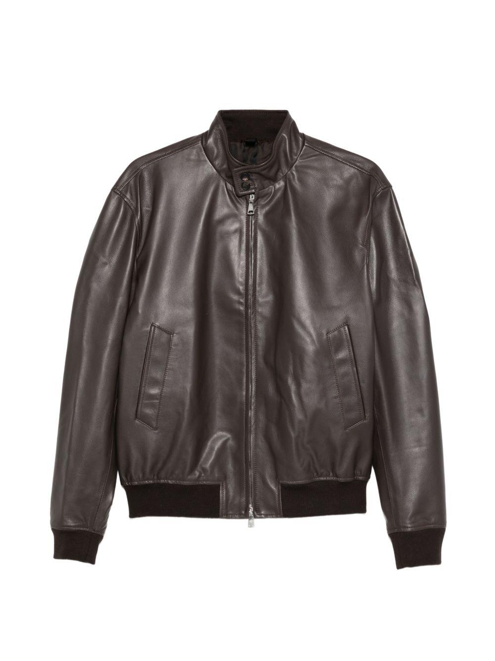 Bomber in Pelle ICEPECHE2602 MORO TAGLIATORE 