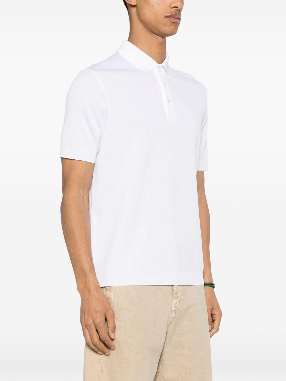 Polo in Jersey Knit Effect JPL00125U52059 1000 BIANCO HERNO 