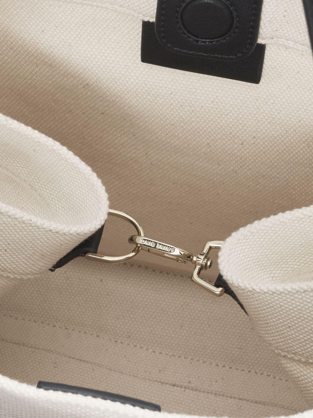 Cara Tote - Natural Canvas With Black A1310811 NAT1 TAN ANINE BING 