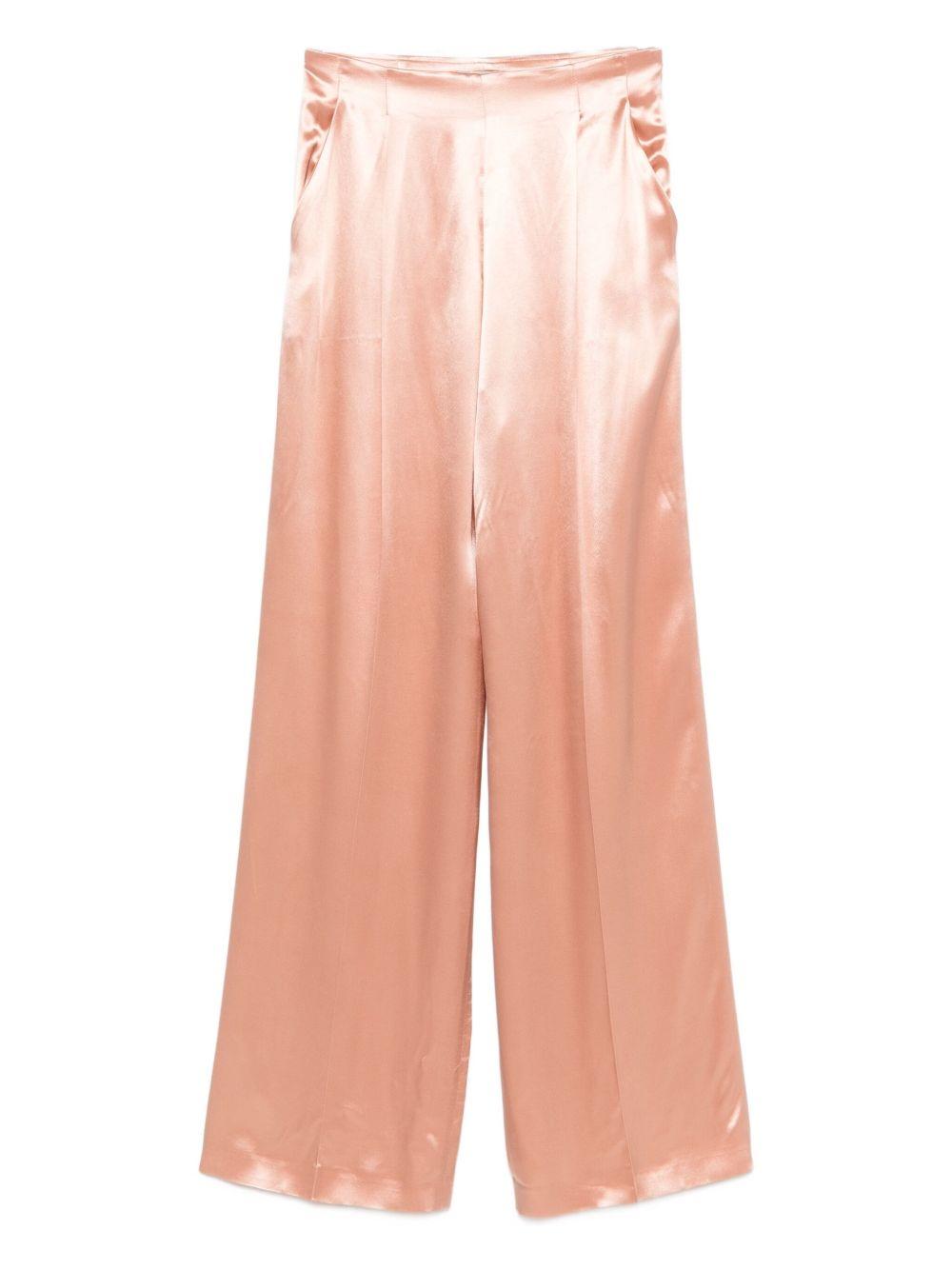 Pantaloni In Raso 252U03096627 0166 ROSA ALBERTA FERRETTI 