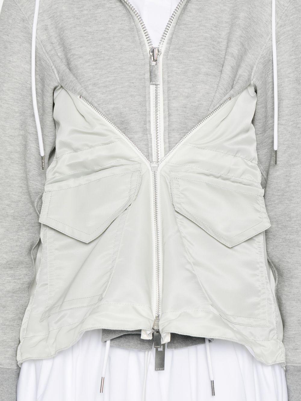 Felpa con cappuccio SCW343 381 LIGHT GRAY SACAI 