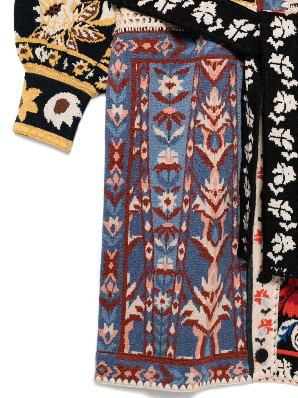 Cardigan midi patchwork a fiori 340241 25040 FLOWER PRINT FARM RIO 