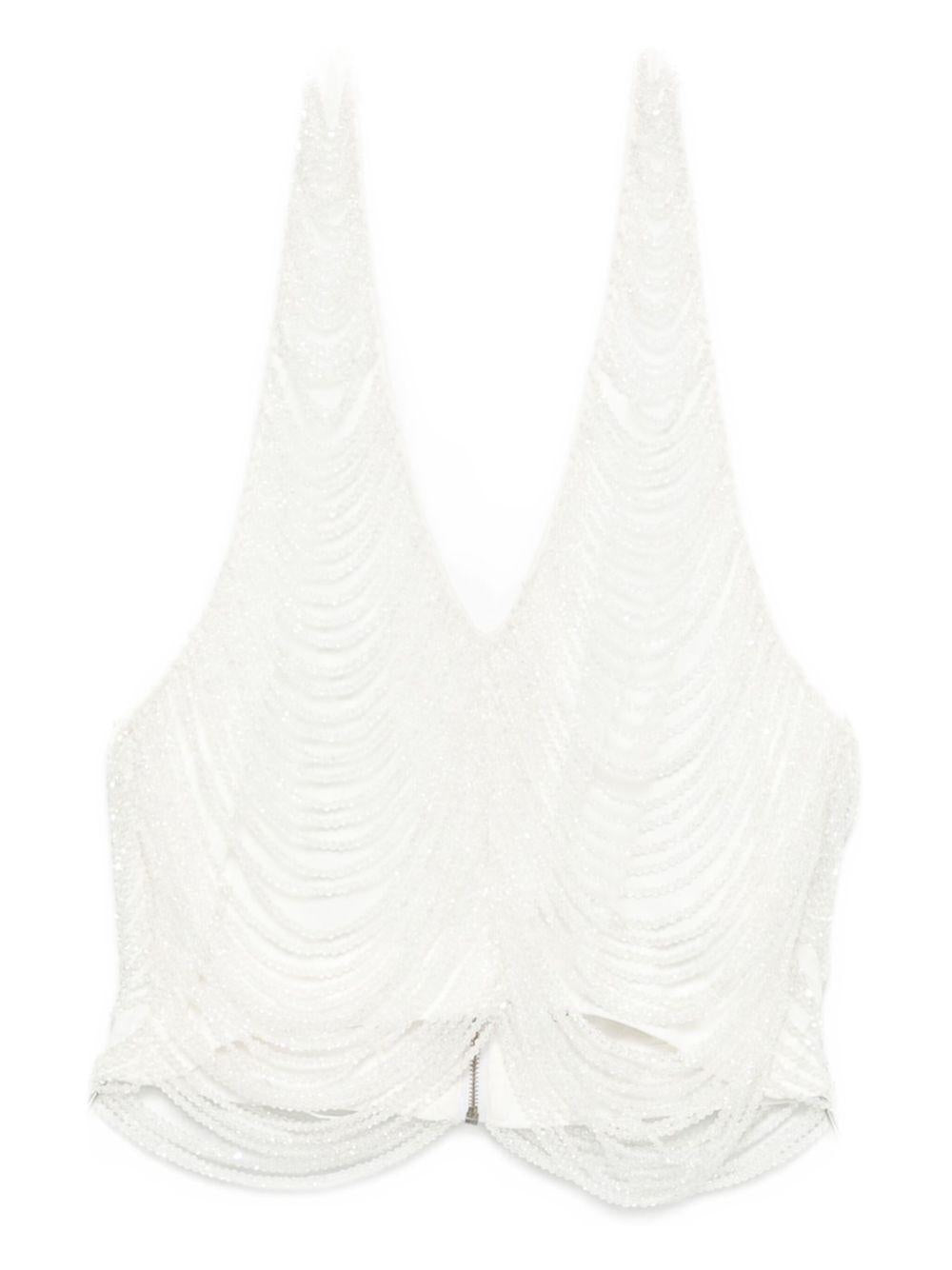 Crystal Top 05FW2TO376 02 WHITE GIUSEPPE DI MORABITO 