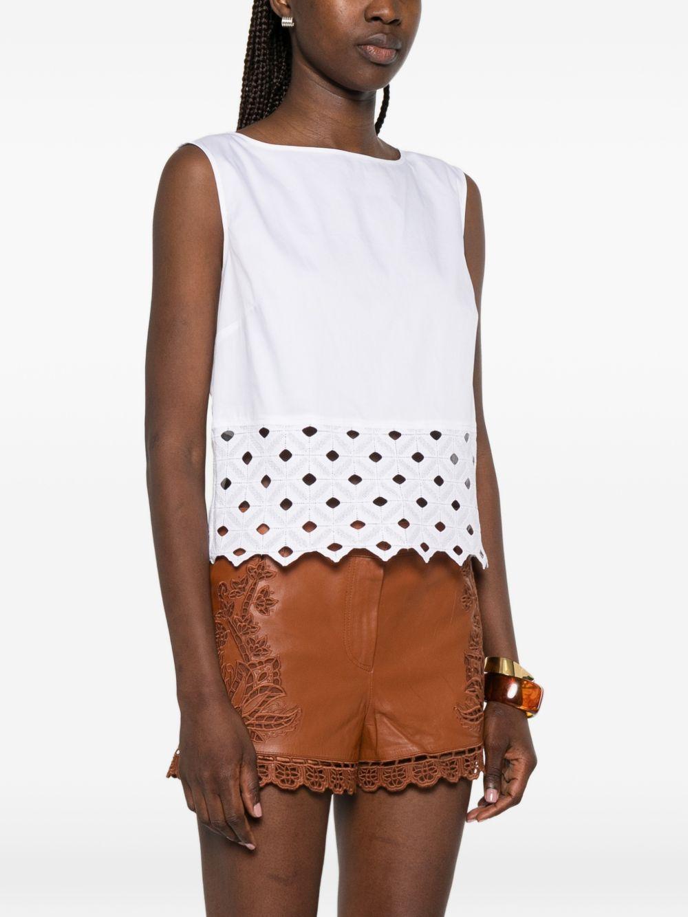 Top In Popeline Di Cotone BCHMAGGIO 001 BIANCO OTTICO MAX MARA 