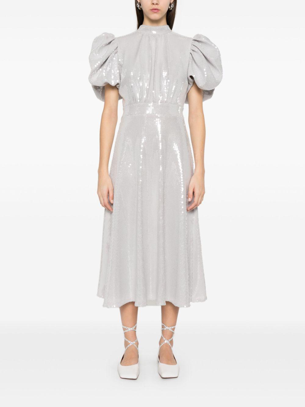 Abito midi con maniche a palloncino e paillettes 113871039 039 ALLOY ROTATE 
