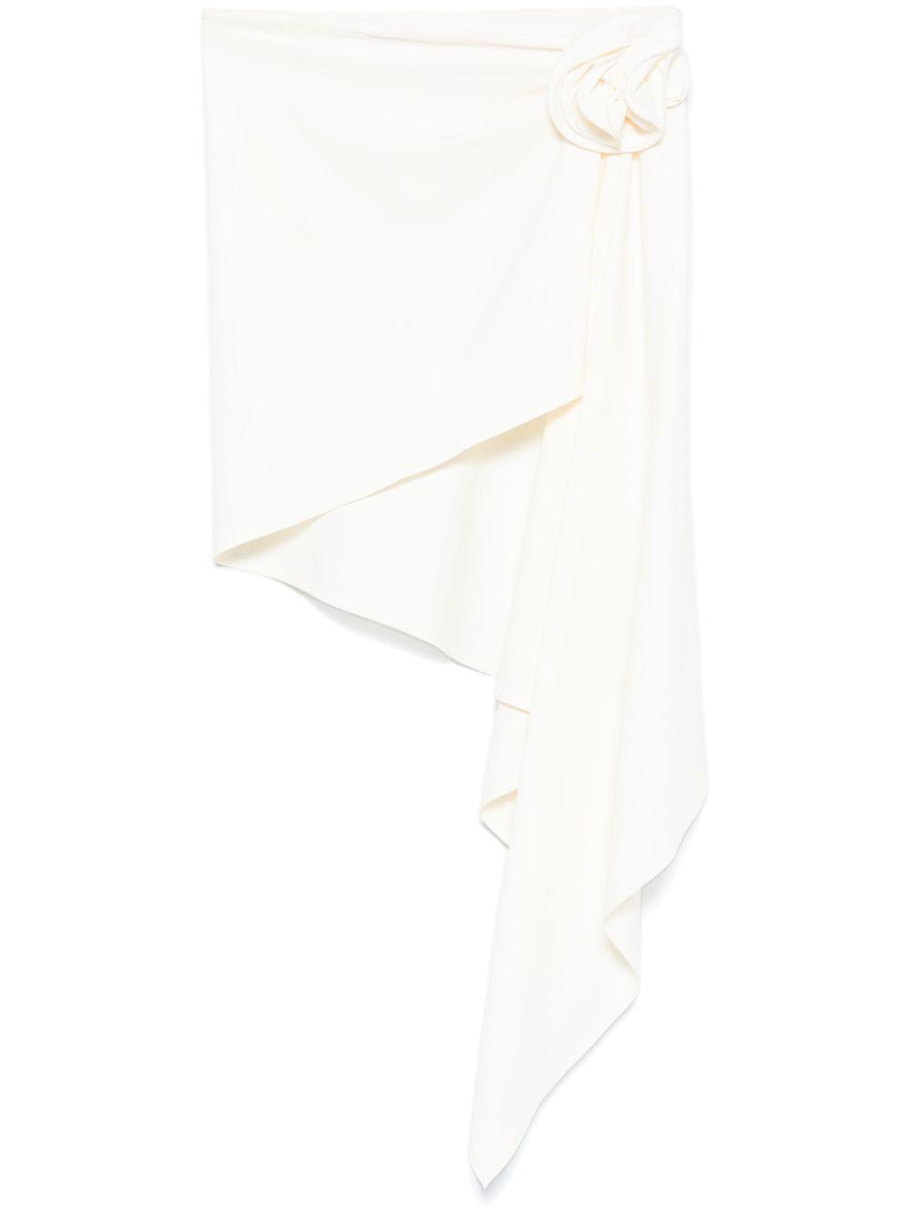 Asymmetric Mini Skirt 634425 CREAM MAGDA BUTRYM 