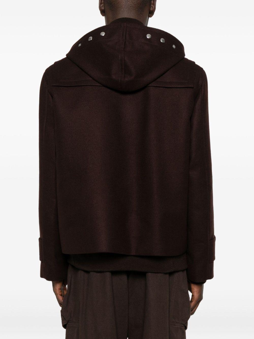 Wool Melton Jacket 2503846M 601 BROWN SACAI 