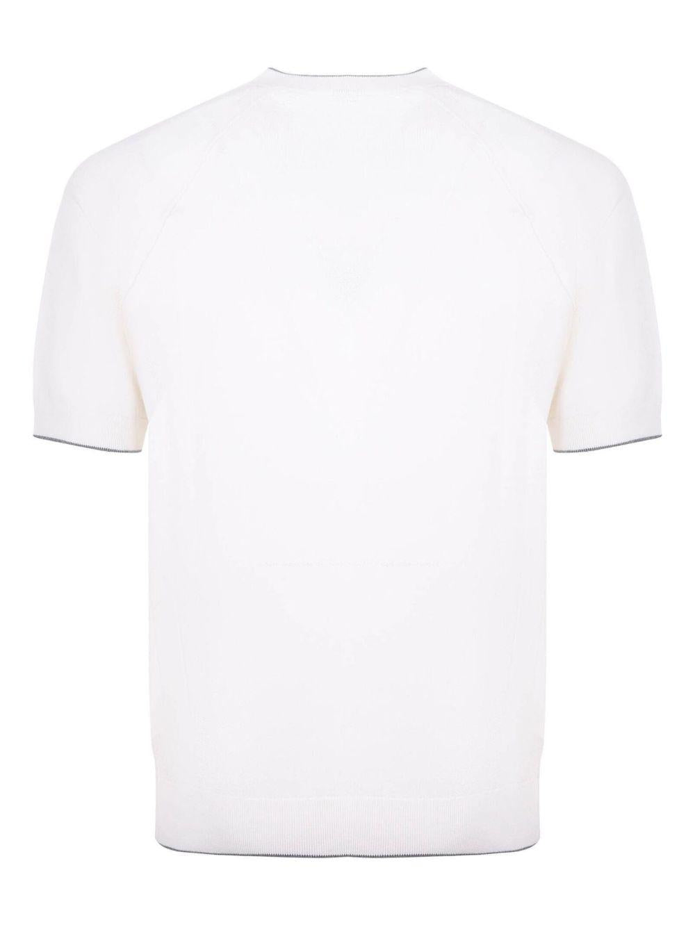 T-shirt in maglia di seta e cotone A017F100 1102 PAOLO PECORA 