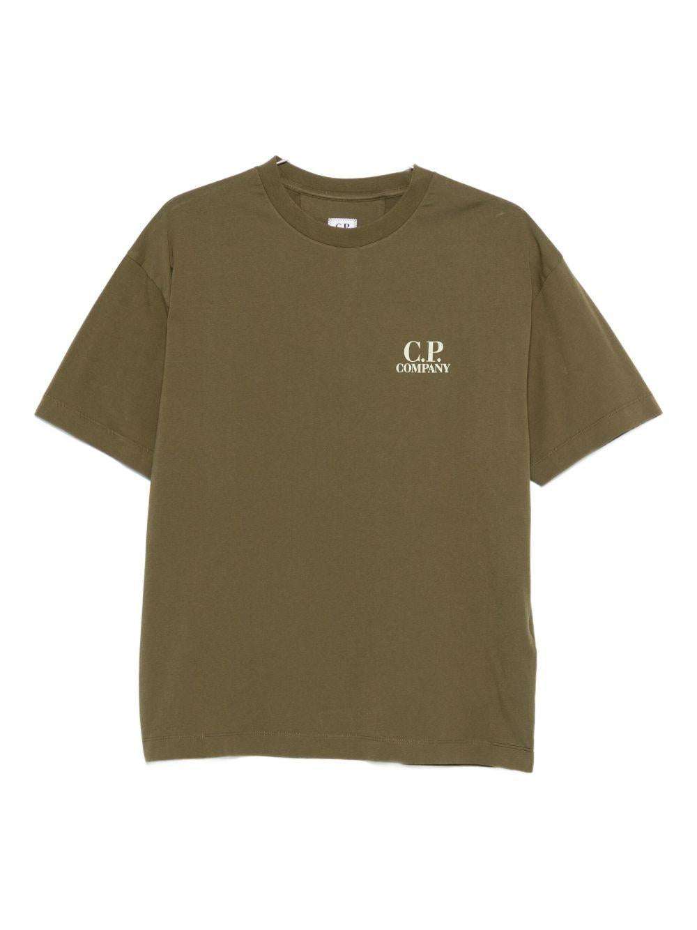 30/1 Jersey Short Sleeve Logo T-shirt 19CMTS103A005100W 652 CAPERS CP COMPANY 