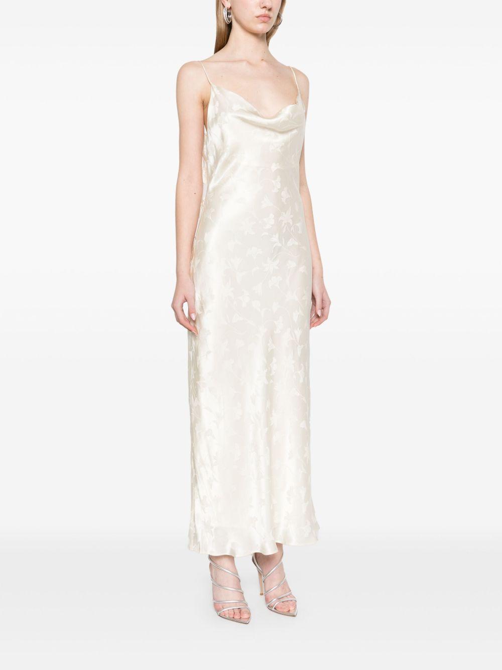 Abito midi in raso 113958858 858 WHITE ROTATE 