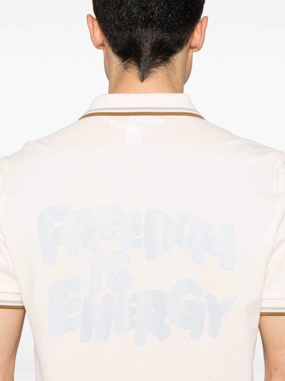 Fred Perry Men's Freedom is Energy Polo Shirt FOT501S25 3 PEACH COMME DES GARCONS SHIRT 