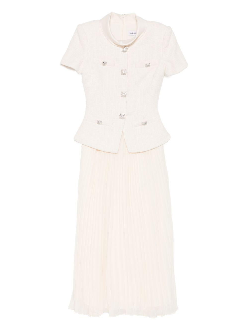 Abito Midi In Bouclè RS26161MBC CREAM SELF-PORTRAIT 